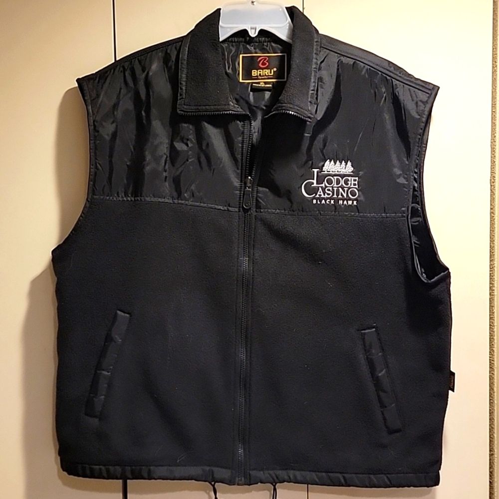 Men's Lodge Casino Blackhawk Colorado Lined Fleese Vest Size XL